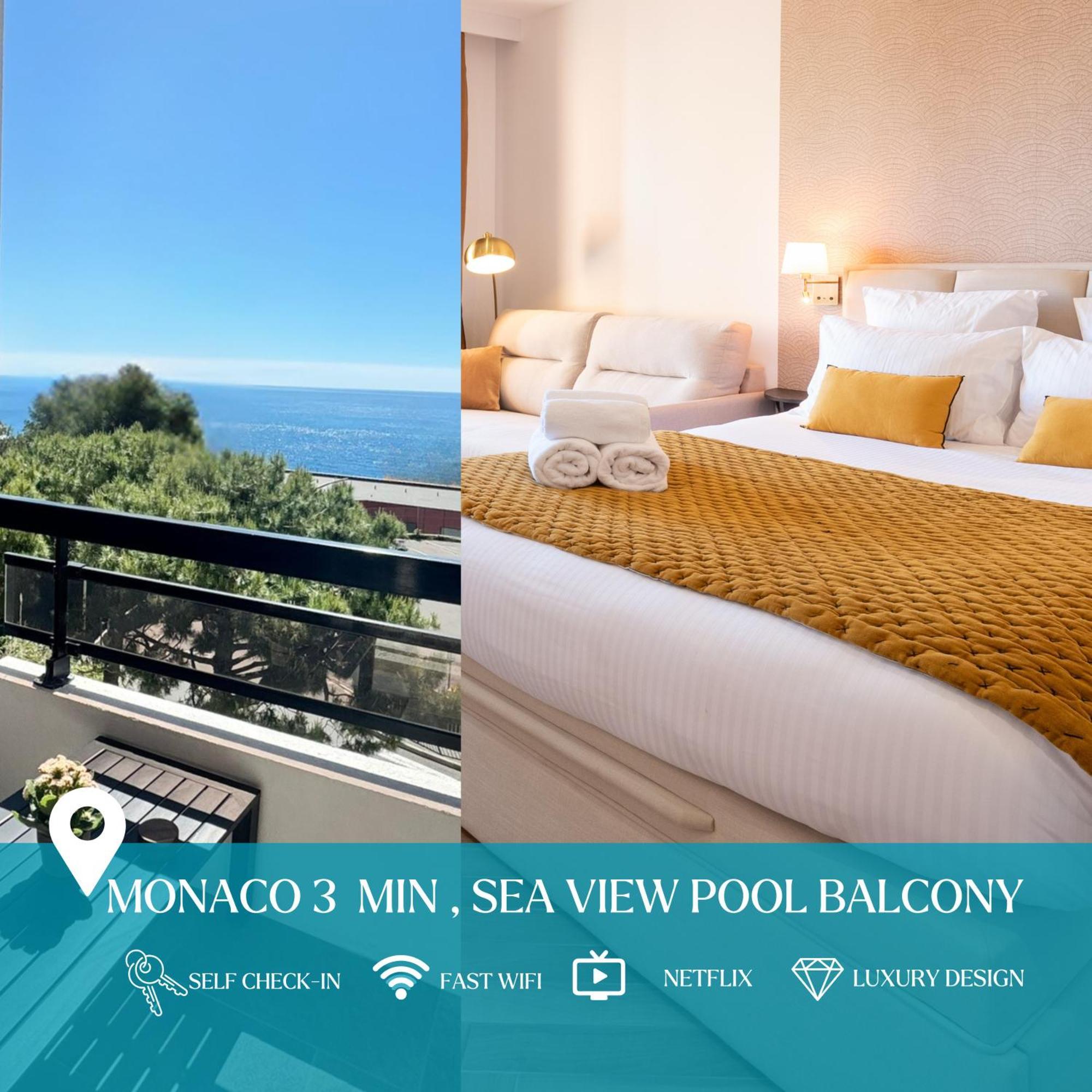 Monaco Border Luxury Suite - Sea View - Pool Бюсолей Екстериор снимка